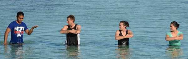 Master Paul McPhail taking early morning training Cook Islands Style